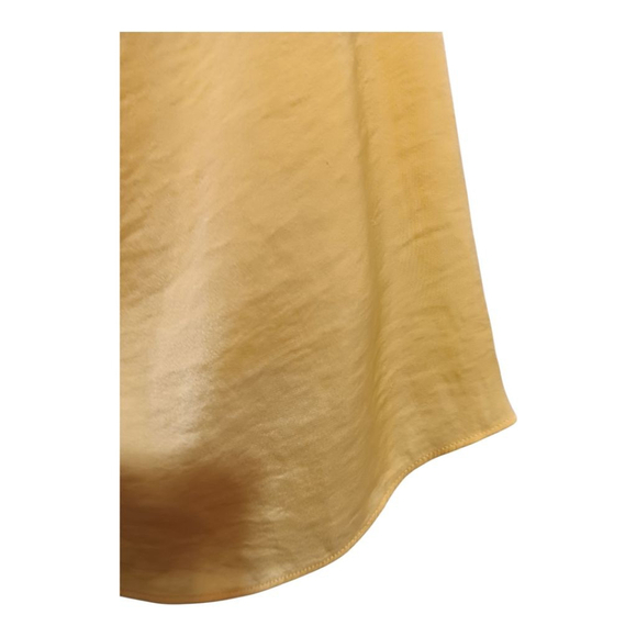 Vince Camuto One Shoulder Knoted Draped Textured Yellow Blouse - Picture 4 of 12